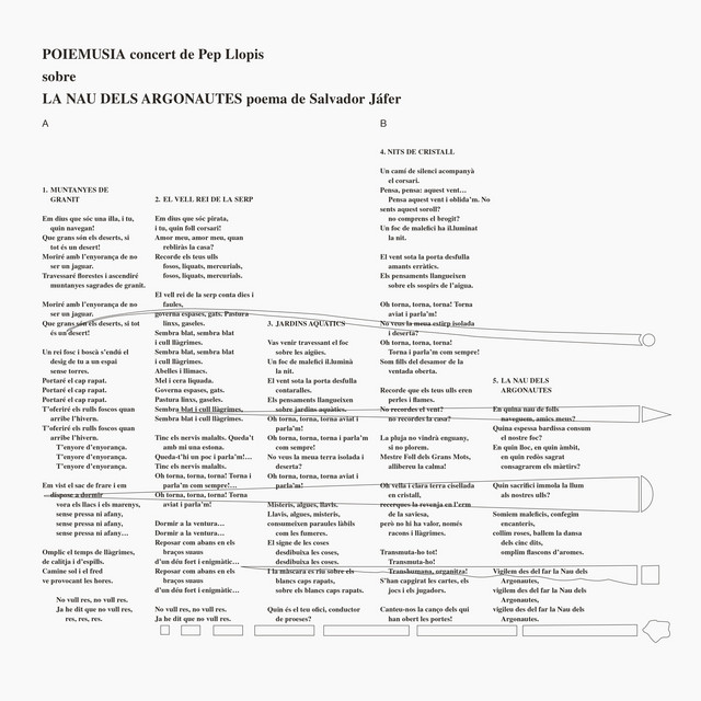 Album cover for Poiemusia La Nau Dels Argonautes by Pep Llopis