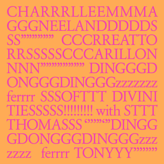 Album cover for DINGGGDONGGGDINGGGZZZZZZZ FERRRR SSSOFTTT DIVINI TIESSSSS!!!!!!!!! by Charlemagne Palestine