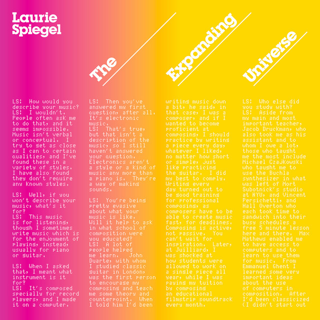 Album cover for The Expanding Universe by Laurie Spiegel