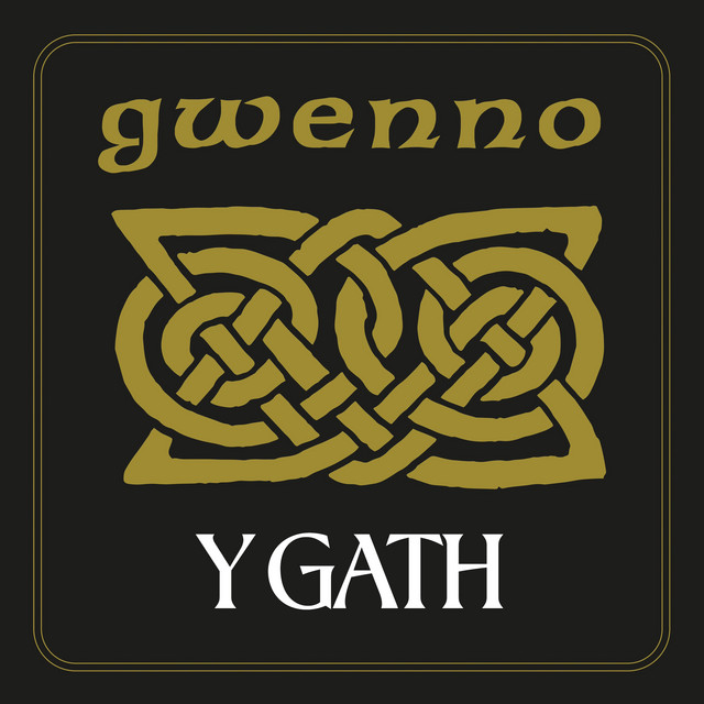 Album cover for Y Gath by Gwenno, featuring black dominant palette and typographic composition.
