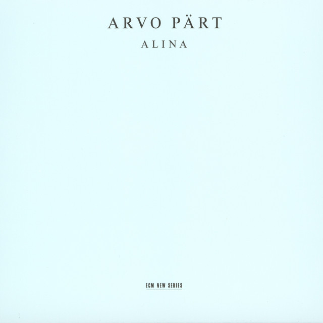 Album cover for Arvo Pärt: Alina by Arvo Pärt, Alexander Malter, featuring white dominant palette and typographic composition.