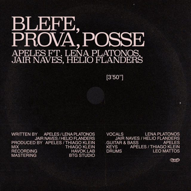 Album cover for Blefe, Prova, Posse by Apeles, Lena Platonos, Helio Flanders, Jair Naves