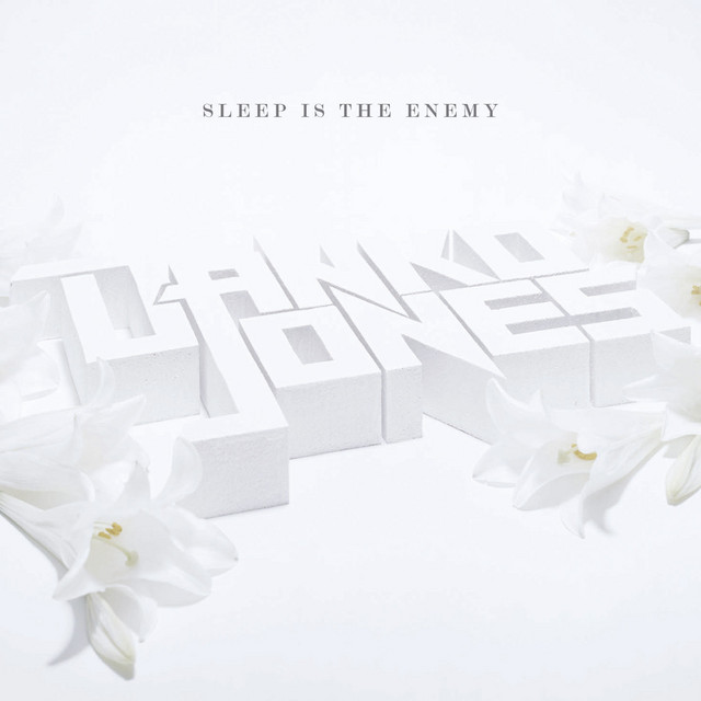 Album cover for Sleep Is The Enemy by Danko Jones, featuring white dominant palette and typographic composition.