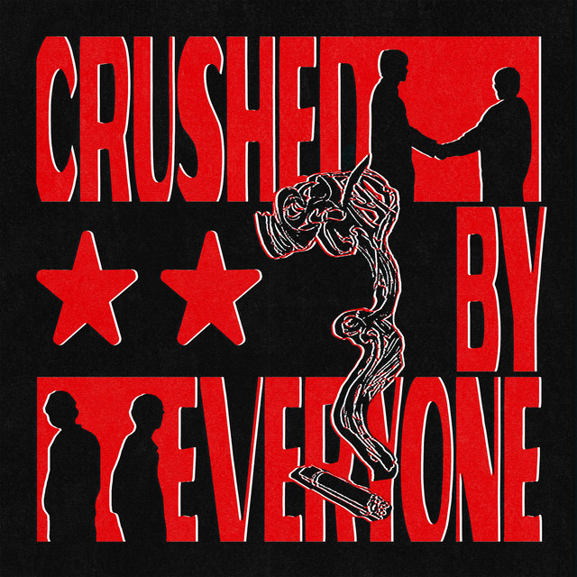 Album cover for Crushed By Everyone by Water From Your Eyes, The Dare, featuring black dominant palette and typographic composition.