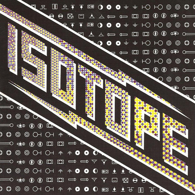 Album cover for Isotope by Isotope, featuring brown dominant palette and typographic composition.