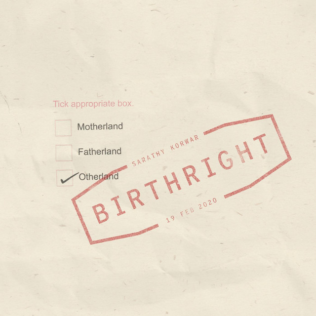 Album cover for Birthright by Sarathy Korwar, Zia Ahmed, Mirande, Swadesi