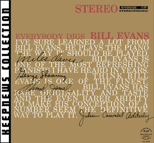 Album cover for Everybody Digs Bill Evans by Bill Evans
