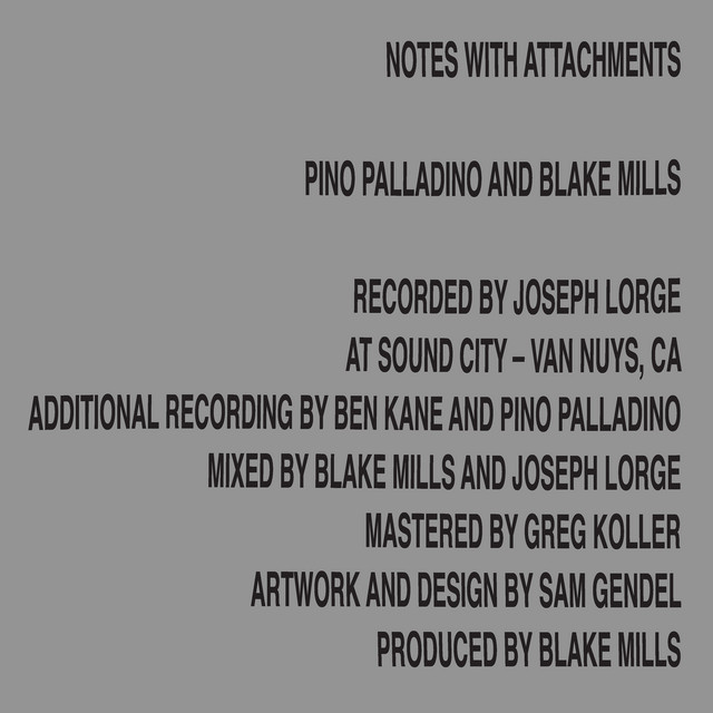 Album cover for Notes With Attachments by Pino Palladino, Blake Mills