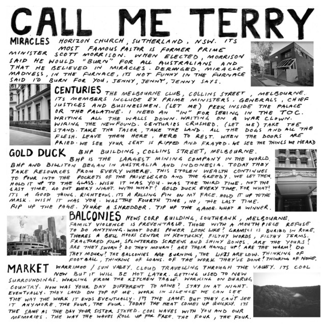 Album cover for Gold Duck by Terry, featuring white dominant palette and typographic composition.