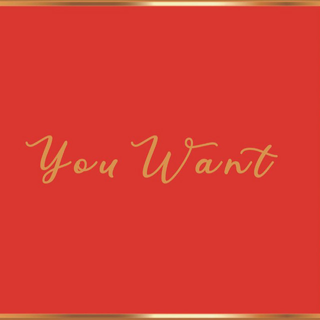 Album cover for You Want by Omar S, John FM, featuring red dominant palette and typographic composition.