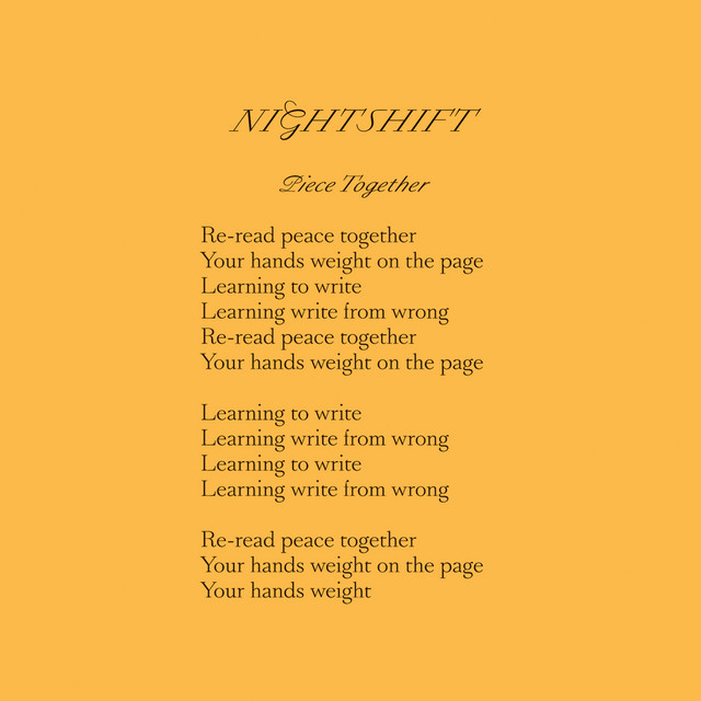 Album cover for Piece Together by Nightshift